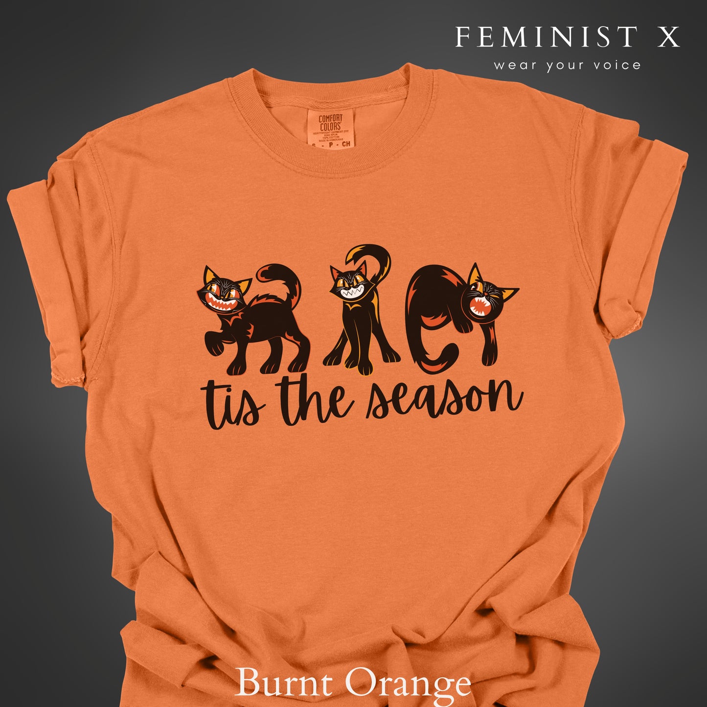 Halloween Vintage Black Cat Tis the Season Shirt