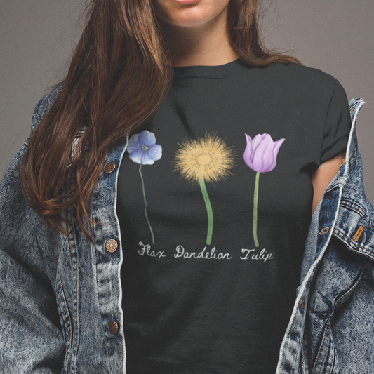 Anti Trump Flower Shirt, Flax-Dandelion-Tulip